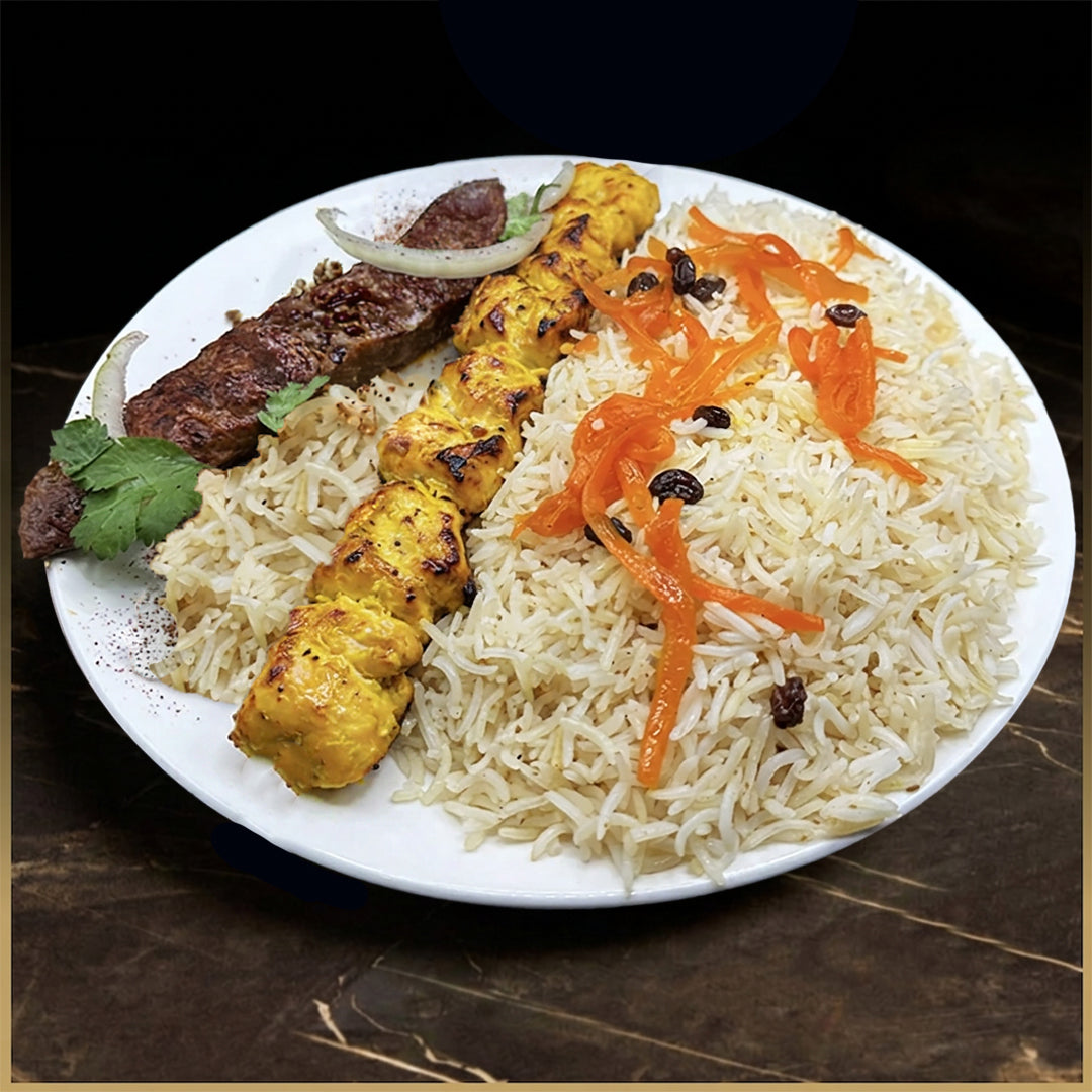 Mixed Kebab On Rice